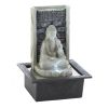 Buddha Cascading Tabletop Fountain - Serene Indoor Water Feature for Home or Office Decor