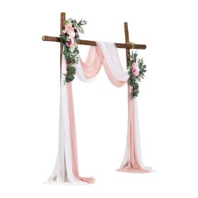 VEVOR Artificial Wedding Arch Flowers Kit (Pack of 4) with 21Ft Wedding Arch Draping Fabric