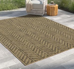 Earth GC_NTL1012 Jute/Black 7 ft. 10 in. x 10 ft. 3 in. Indoor/Outdoor Area Rug