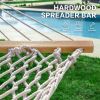 11.5 Ft Double Hammocks Rope with Hardwood Spreader Bar 2 Chains and 2 Hooks