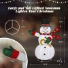 4ft Lighted Pop-Up Snowman, Large Christmas Holiday Decoration w/ 100 LED Lights, Top Hat, Scarf for Outdoor Lawn Yard Xmas Decor