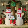 HOMCOM 7ft Christmas Inflatables Outdoor Decorations Snowman Family with Bird and Birdhouse, Blow-Up LED Yard Christmas Decor for Lawn Garden Party