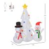 HOMCOM 6ft Christmas Inflatable Tree with Star and Snowmen, LED Lighted for Home Indoor Outdoor Garden Lawn Decoration Party Prop