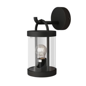 Inowel Lights Wall Light Outdoor Lantern E26 Bulb (Not Include) Wall Mount Hang Lamp Wall Sconce Lighting 32335 (Color: BLACK)