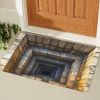 3D Optical Illusion Doormat Non-Slip Welcome Mat Realistic Stone Step Design Indoor/Outdoor Entrance Rug Easy Clean Durable Decor