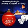 24 Inch Light up with 16 RGB colors PVC Inflatable Christmas  Ball  Electric Air Pump,  Large Weight Stand Firmly Yard